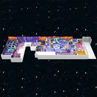 Équipement de terrain de jeux intérieur commercial pour enfants, parc d'attractions, aire de jeux souple, parc de trampolines, structure d'escalade, taille et capacité personnalisables, haute capacité