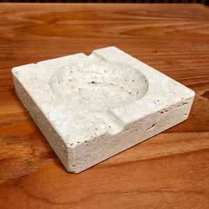 Vente tendance Porte-cigares en marbre blanc artisanal sans fumée Plateau à fumer rond en pierre moderne de luxe pour la maison, le restaurant, l'hôtel - Product Image 5