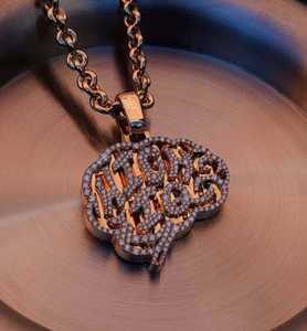 Collar de Lujo con Nombre Personalizado y Piedras de Moissanita en Forma de Diamante, Joyería Hip Hop Plateada - Product Image 4