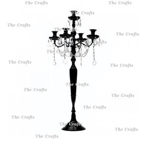 Candelabros de Metal de diseño fabuloso, candelabros de Color negro con lomos de cristal para accesorios de decoración del hogar - Product Image 1