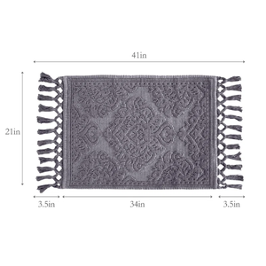 Alfombra de Baño Ecológica de Algodón Jacquard con Patrón de Ondas Antideslizante, Color Personalizado, Hecha a Máquina para Uso Doméstico y Hotelero - Product Image 2