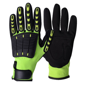 Gants de protection de mécanicien rembourrés en cuir synthétique anti-chocs de gros personnalisés Gants de travail de sécurité résistants aux chocs - Product Image 1