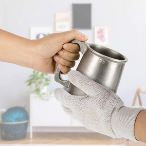 Gants en coton éponge réversibles pour le polissage de l'argent, le nettoyage quotidien, utilisation en extérieur, quatre saisons, polyester/coton - Product Image 3