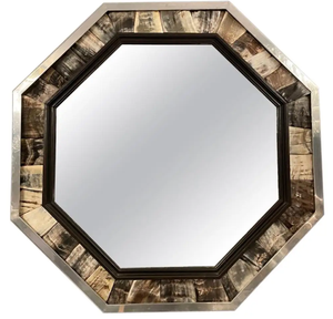 Cadre de miroir en corne de luxe moderne fait à la main pour les salles de travail élégantes ou les salles d'exposition organisées pour les mariages - Product Image 1