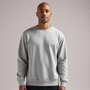 Oversize Sweatshirts <b>Men's</b> Polyester Fleece Stone <b>Wash</b> Sweat Shirts <b>Men</b> Crew Neck Long Sleeve Sweatshirts <b>Mens</b> - Product Image 2