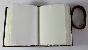 Encanto rústico con cuerdas de cuero decorativas cosidas en la columna vertebral agrega magia antigua a este encantador diario vintage - Product Image 4