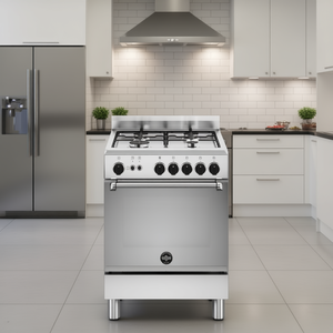 Cocina de gas de 4 quemadores con horno a gas AMERICANA AMN664GXV 24 Inox Clase A+ (59,5x60x85,3cm) - Product Image 3