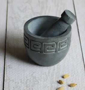 Ensemble de mortier et pilon en marbre de haute qualité Vente chaude Pilon de mortier en marbre noir élégant de haute qualité par Tayyab Handicraft - Product Image 3