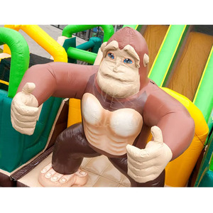 Commercial PVC Safari Giant <b>Inflatable</b> Obstacle Course Bouncer Castle <b>Game</b> Park 500kg Capacity Outdoor Jumper - Product Image 2