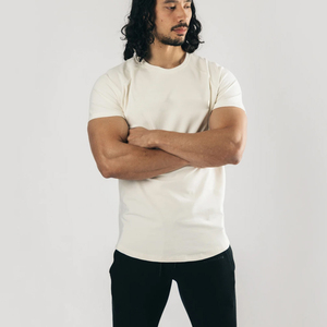 Haute qualité col rond bas prix hommes coton T-Shirt régulier manches unies hommes manches T-Shirt décontracté hommes maigre séchage rapide chemises - Product Image 4