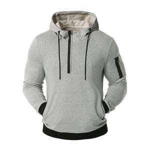 OEM Fashion <b>Hoodie</b> Blank Streetwear Men's Slim Fit Long Sleeve Hooded Sweatshirt <b>Fleece</b> <b>Hoodies</b> - Product Image 3