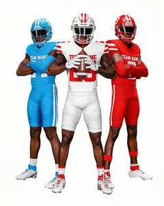 Maillots de football américain pour adultes-Ensembles d'uniformes à manches courtes-Grande taille-Impression numérique antibactérienne respirante - Product Image 4