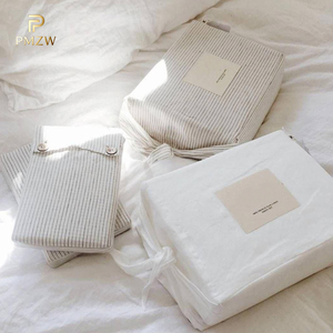 Juego de Funda de Edredón 100% Lino, Estilo Básico, Cierre de Botones, Color Sólido, Lino Natural Lavado a la Francesa, Ropa de Cama de Alta Calidad, Tamaño King - Product Image 6