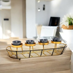 Portacandelitas de árbol de Navidad de Metal decorativo con diseño de corte intrincado perfecto para decoración festiva del hogar y brillo de mesa - Product Image 3