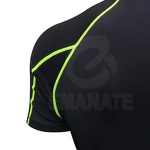 Camisetas de Compresión Tejidas al por Mayor para Hombre - Manga Corta de Secado Rápido, Spandex/Poliéster, Diseño y Logotipo Personalizables - Product Image 4