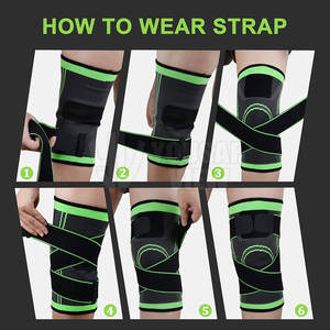 Meilleure vente genouillère d'haltérophilie unisexe OEM manchons de genou réglables pour entraînement de gymnastique personnalisés - Product Image 3