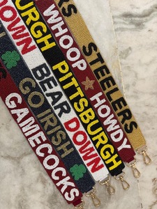 Correa de Guitarra de Cuentas de Vidrio Hechas a Mano, Estilo Vintage, Lujo Clásico, Rojo y Azul, Ecológicas, Longitud Personalizada, Cinturones de Cuentas, Bolso de Estrella - Product Image 4