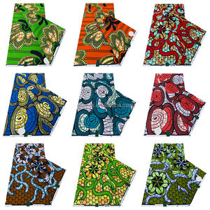 Nouveauté Vente en Gros 100% Coton Super Qualité Or Tissus Hollandais Ankara Imprimé Wax 6 Yards Capulana Tissu Africain - Product Image 3