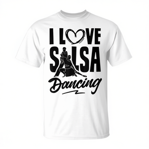 Camiseta I Love <span class=keywords><strong>Salsa</strong></span> Dancing, camiseta <span class=keywords><strong>de</strong></span> baile latino, talla unisex para adultos - Product Image 2