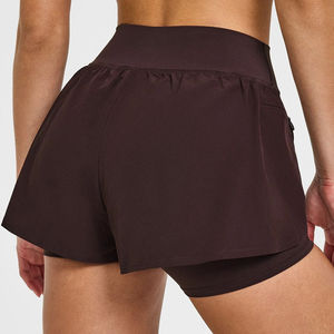 Fitness Sportswear <b>Sweat</b> <b>Shorts</b> With Pockets <b>Women</b> Gym Yoga 2 in 1 Double Layer Running Flared <b>Shorts</b> for <b>Women</b> - Product Image 4