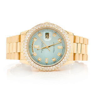 Reloj de Cuarzo Moissanite Premium con Incrustaciones de Diamantes, Esfera de Cristal, Correa de Acero Inoxidable, Lujoso y Moderno para Hombre - Product Image 1