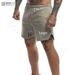Pantalones Cortos Deportivos de Poliéster para Hombre con Logotipo Personalizado de Alta Calidad, Transpirables, de Secado Rápido, Casuales, para Entrenamiento, Ecológicos, Sólidos - Product Image 1