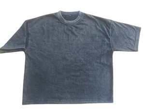 "Camiseta extragrande recortada de Jersey de 100% algodón con doble capa y estampado DTG" - Product Image 4