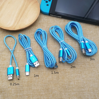 Venta al por mayor de nailon trenzado Micro USB Cable de carga 1m 2m 3m cable cargador de cobre puro para Android impresora ordenador escáner de código de barras