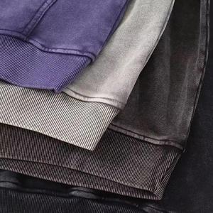 Sweat-shirt tendance à logo personnalisé imprimé, délavé, décontracté, 100% tissu, délavé au soleil, effet délavé à l'acide, sweat-shirt surdimensionné unisexe - Product Image 6