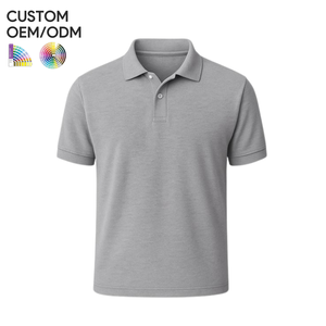 Mens Corporate 100% Cotton for Shirt Short Sleeve OEM ODM Support Knitted Breathable Casual Solid with Embroidery - Product Image 1