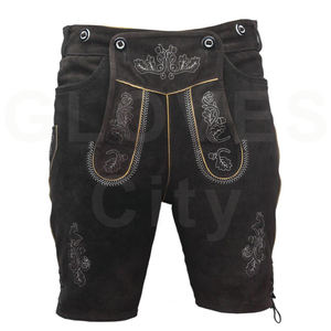 Short bavarois pour homme Lederhosen 100% Pantalon en cuir avec fermeture à bouton Short bavarois Lederhosen personnalisé - Product Image 4