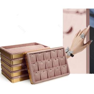 Melhor Personalizado Funcional Jóias <span class=keywords><strong>Display</strong></span> Colar Brincos Anel Bangle Showcase Rosa Jóias Bandeja - Product Image 6