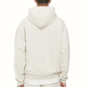Sweats à capuche en coton pour hommes en gros, automne, 300 GSM, prix d'usine, qualité supérieure, confortables, doux, chauds, brodés, surdimensionnés - Product Image 3