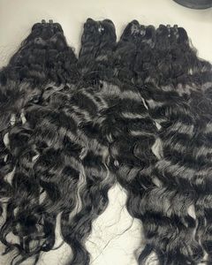 Extensiones de cabello humano indio crudo Premium Trenzas bohemias Texturas naturales a granel y tramas - Product Image 3
