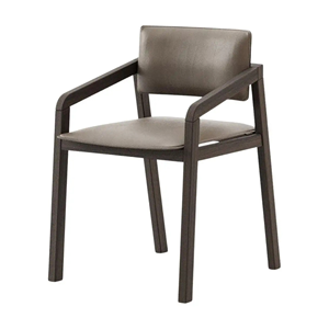 Contemporary Aesthetic Solid <b>Wood</b> <b>Dining</b> <b>Chair</b> with Upholstered Seat for Modern Cafe Restaurant and Home Interior - Product Image 2