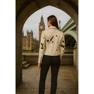 Chaqueta Biker Varsity Reversible Elegante y Delgada con Logotipo Personalizable, Prenda Exterior de Otoño, Tela Satinada, Piel de Oveja, Piel de Cordero, Piel de Vaca para Hombre - Product Image 3