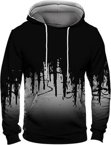 Sweat à capuche en polaire pour hommes Pull à manches longues avec dégradé de couleur pour hommes Tops Blouse Hoodies Pullover Sports industry - Product Image 5