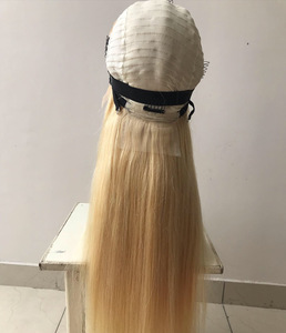 613 Frontal pelucas para mujeres negras virginal del pelo humano de la cutícula alineada pelo rubio Hd peluca delantera de encaje recto 613 pelucas de encaje - Product Image 6