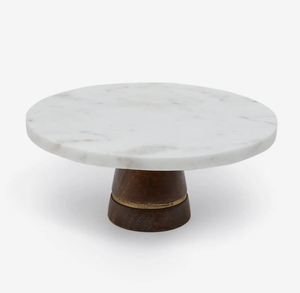 แท่นวางเค้กหินอ่อนฐานไม้ถาดวางเค้กหินอ่อน - Product Image 6