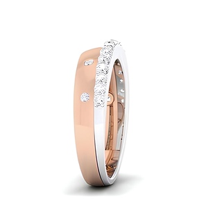 Bague personnalisable en or blanc massif 14K/18K avec diamant taillé en brillant, pierre naturelle certifiée IGI, bijoux de mariage pour femmes - Product Image 2