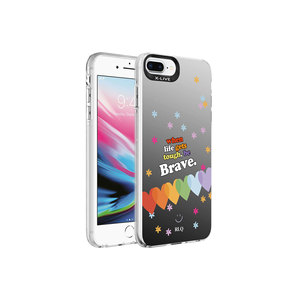 Étui rigide argenté Netzy SAFA pour iPhone 7 Plus, design cœur, coque de protection en silicone compatible avec 11pro 14 Plus 8plus 13 Pro Max - Product Image 1
