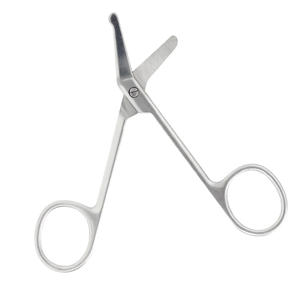 Ciseaux à pansements Lister, vétérinaires, 4,3 pouces, ciseaux à traumatisme, ciseaux médicaux manuels en acier inoxydable, design incurvé à extrémité arrondie, CE - Product Image 3