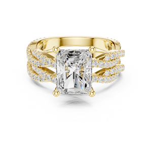 10K Anillo recortado floral Diseño hueco para ella - Product Image 5