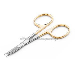 Micro-ciseaux à ressort arc-en-ciel multicolores Ciseaux à ongles à lame incurvée naturelle Ciseaux à ongles en acier inoxydable au titane Pointes tranchantes - Product Image 3
