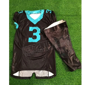 Ensemble d'uniformes de football américain avec logo imprimé personnalisé en gros concevez votre propre uniforme d'équipe fabriqué au Pakistan vêtements de football - Product Image 4