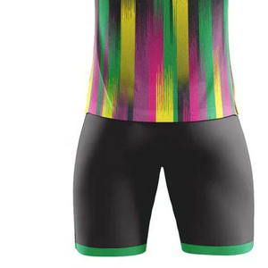 Maillots de football personnalisés de haute qualité à manches courtes, transfert thermique, 100% polyester, séchage rapide, extensible, uniformes d'équipe de football - Product Image 4