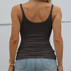 Vente en gros T-shirt court pour femmes débardeur sans couture Streetwear tricot côtelé extensible sans manches décontracté débardeur stock - Product Image 3