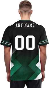 100% Polyester Sports Mesh Réversible Maillot De Football Américain Coupe Athlétique À Manches Courtes Sublimation Imprimé Anti-Bactérien Plus - Product Image 4