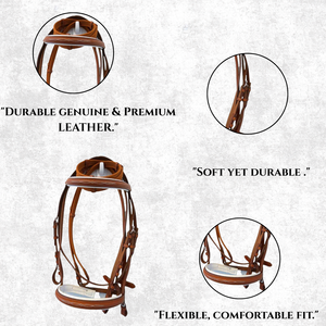 Brida de Equitación de Alta Calidad |   Brida de Cuero Resistente para Caballos, para Entrenamiento, Equitación, Rendimiento y Uso en Exteriores - Product Image 4