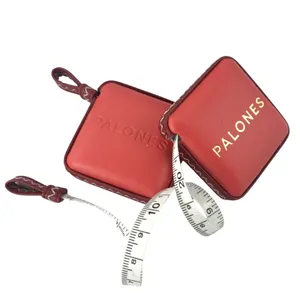 Cinta métrica retráctil de cuero personalizada promocional Mini cinta métrica de cuero PU - Product Image 1